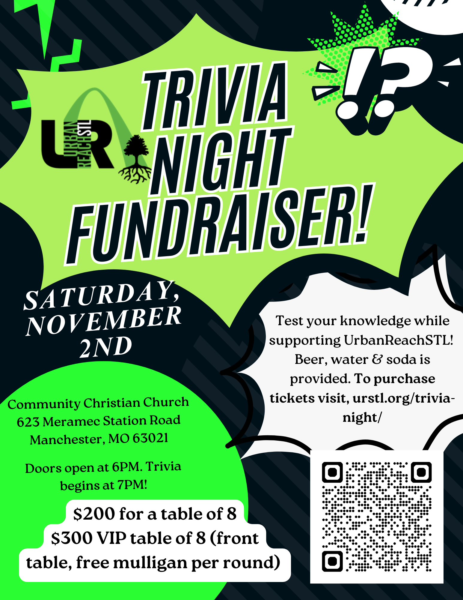 Navy and White Illustration Trivia Night Flyer (2)